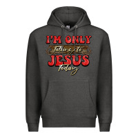 Charcoal Heather i'm only talking to jesus today christmas Premium Hoodie - BarkalooDesign
