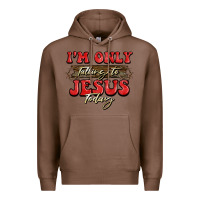 Chestnut i'm only talking to jesus today christmas Premium Hoodie - BarkalooDesign