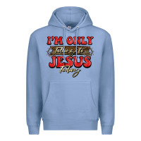 Colony Blue i'm only talking to jesus today christmas Premium Hoodie - BarkalooDesign