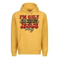 Mustard i'm only talking to jesus today christmas Premium Hoodie - BarkalooDesign