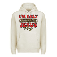 Oatmeal Heather i'm only talking to jesus today christmas Premium Hoodie - BarkalooDesign