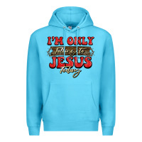 Ocean Blue i'm only talking to jesus today christmas Premium Hoodie - BarkalooDesign