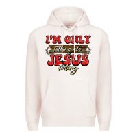 Pale Pink i'm only talking to jesus today christmas Premium Hoodie - BarkalooDesign