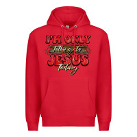 Red i'm only talking to jesus today christmas Premium Hoodie - BarkalooDesign
