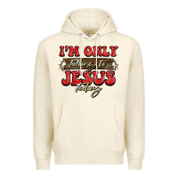Sandshell i'm only talking to jesus today christmas Premium Hoodie - BarkalooDesign