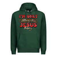 Sports Green i'm only talking to jesus today christmas Premium Hoodie - BarkalooDesign