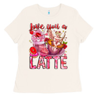 Bone Love You Latte Valentine Cupid Ladies Tee - CowhideDigitalArt