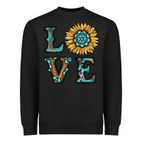 Black sunflower love Heavyweight Sweatshirt - RanaPortraitStore
