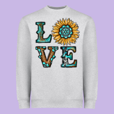 Sunflower Love Heavyweight Sweatshirt Designed By Ranaportraitstore