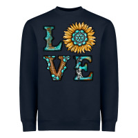 Navy sunflower love Heavyweight Sweatshirt - RanaPortraitStore