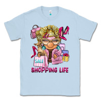 Dusty Blue shopping life  gnome Classic Tee - BarkalooDesign