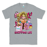 Heather Grey shopping life  gnome Classic Tee - BarkalooDesign