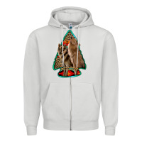 Dove Grey howling wolves arrowhead Zipper Hoodie - Jasminsmagicworld