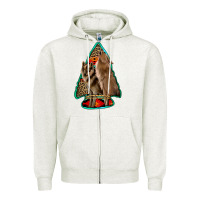 Oatmeal Heather howling wolves arrowhead Zipper Hoodie - Jasminsmagicworld
