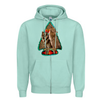 Seafoam howling wolves arrowhead Zipper Hoodie - Jasminsmagicworld