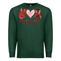 Sports Green Peace Love Cure Multiple Myeloma Cancer Premium Sweatshirt - Jasminsmagicworld