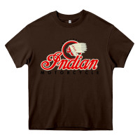 Chocolate Brown motorcycle racing indian Heavy Core Tee - linhVisuals
