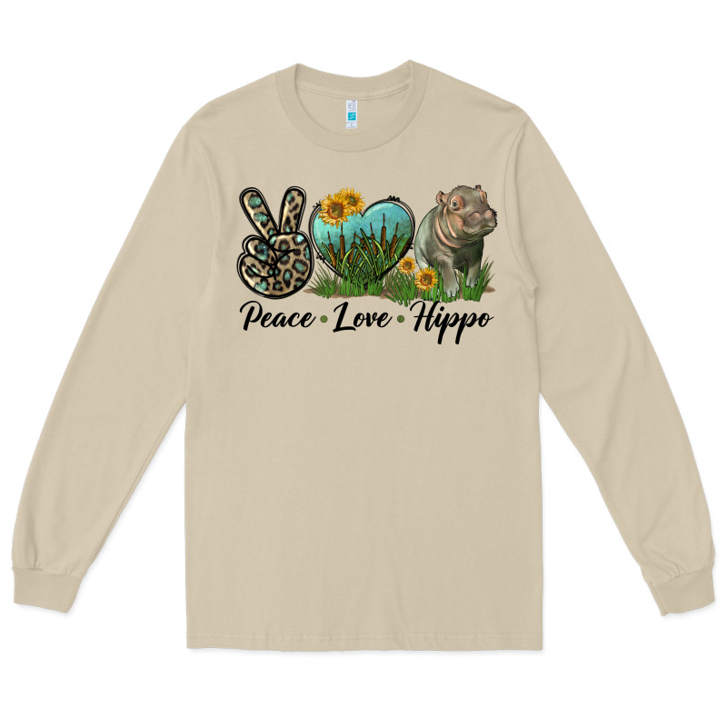 Peace Love Hippo Long Sleeve Tee by LillyAllenDesigns | Teevron