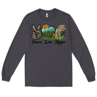Smoke Peace Love Hippo Long Sleeve Tee - LillyAllenDesigns