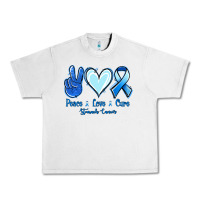 Lunar Rock Peace Love Cure Stomach Cancer Urban Heavy Tee - Jasminsmagicworld