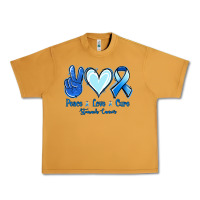 Peanut Butter Peace Love Cure Stomach Cancer Urban Heavy Tee - Jasminsmagicworld