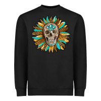 Black sunflower with skull Heavyweight Sweatshirt - RanaPortraitStore