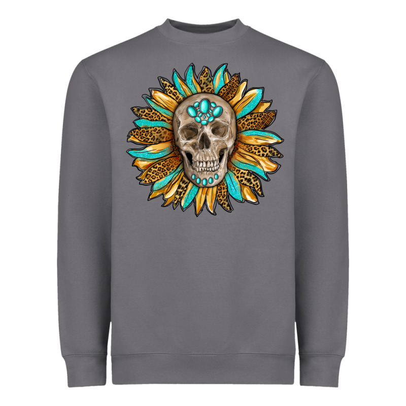 Sunflower With Skull Heavyweight Sweatshirt by RanaPortraitStore | Teevron