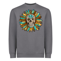 Storm sunflower with skull Heavyweight Sweatshirt - RanaPortraitStore