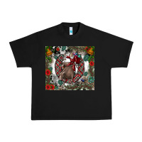 Black Rodeo Santa Urban Heavy Tee - CowhideDigitalArt