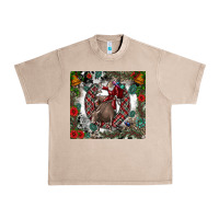 French Oak Rodeo Santa Urban Heavy Tee - CowhideDigitalArt