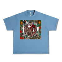 Pebble Blue Rodeo Santa Urban Heavy Tee - CowhideDigitalArt