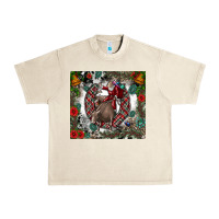 Sandshell Rodeo Santa Urban Heavy Tee - CowhideDigitalArt