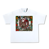 White Rodeo Santa Urban Heavy Tee - CowhideDigitalArt