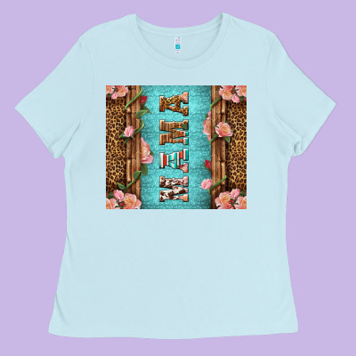Western Mama Pink Roses Mother's Day Ladies Tee Designed By Lillyallendesigns