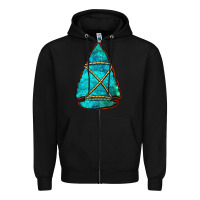 Black turquoise arrowhead Zipper Hoodie - Jasminsmagicworld