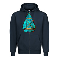 Navy turquoise arrowhead Zipper Hoodie - Jasminsmagicworld