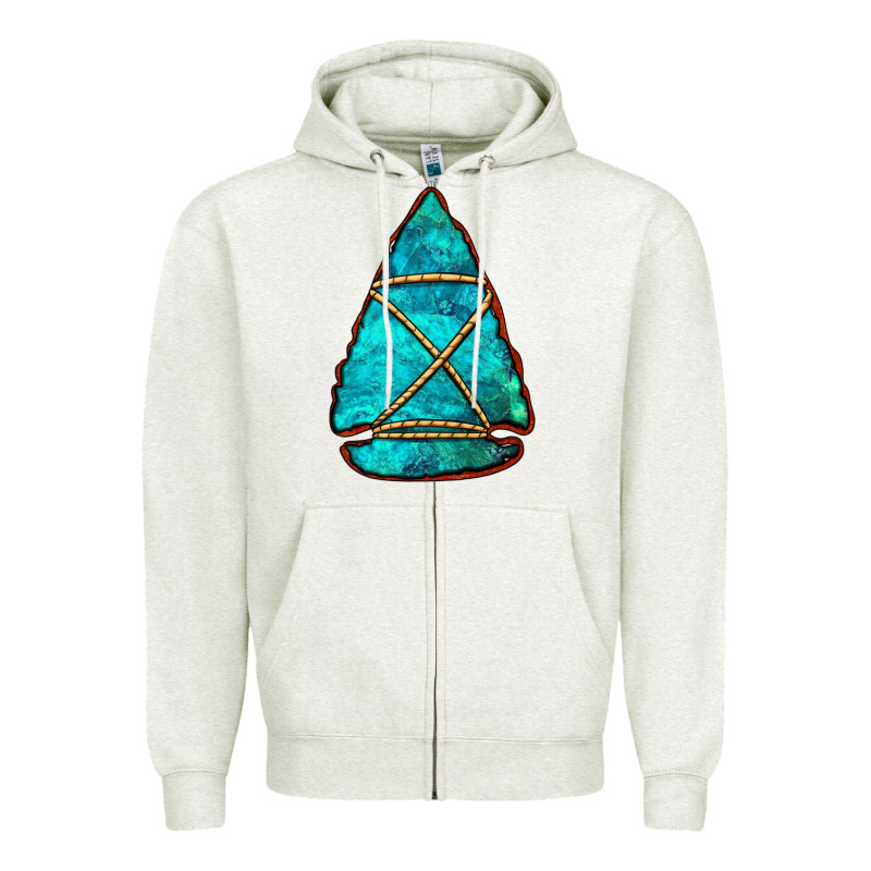 Turquoise Arrowhead Zipper Hoodie by Jasminsmagicworld | Teevron