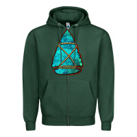 Sports Green turquoise arrowhead Zipper Hoodie - Jasminsmagicworld