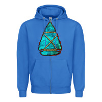 True Royal turquoise arrowhead Zipper Hoodie - Jasminsmagicworld