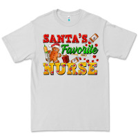 Dove Grey Santa's Favorite Nurse Premium Tee - FaDigitalArtStudio