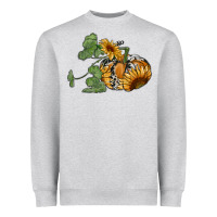Heather Grey sunflower pumpkin Heavyweight Sweatshirt - RanaPortraitStore