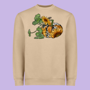 Sunflower Pumpkin Heavyweight Sweatshirt Designed By Ranaportraitstore