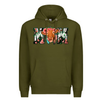 Army Green Cow Mom Premium Hoodie - Jasminsmagicworld