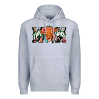 Heather Grey Cow Mom Premium Hoodie - Jasminsmagicworld