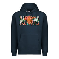 Navy Cow Mom Premium Hoodie - Jasminsmagicworld