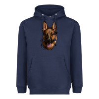 Navy German Shepherd Heavyweight Hoodie - Jasminsmagicworld