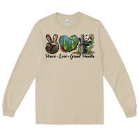 Mushroom Peace Love Giant Panda Long Sleeve Tee - LillyAllenDesigns
