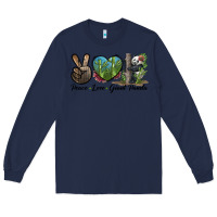 Navy Peace Love Giant Panda Long Sleeve Tee - LillyAllenDesigns