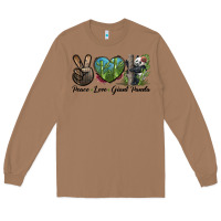 Toasted Coconut Peace Love Giant Panda Long Sleeve Tee - LillyAllenDesigns