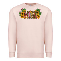 Pale Pink Cactus Leopard Sunflower Mama and Mini Set Premium Sweatshirt - Jasminsmagicworld